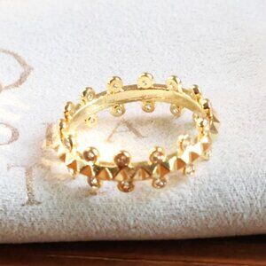 Kendra Scott Jada Gold White CZ Band Ring Size 7 fashion